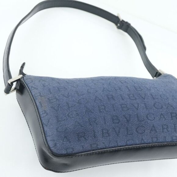 Bulgari Logo Mania Blue Denim - Jeans Shoulder Bag (Pre-Owned) - Picture 3 of 12